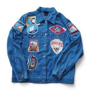 Las Olas‎ Disney Handmade Mickey Mouse Travel Lightweight Shirt Jacket Women's M